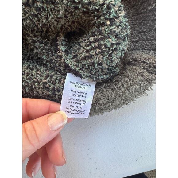 Barefoot Dreams Sweater Womens Large Camo Army CozyChic Crewneck Pullover Knit - Picture 8 of 9